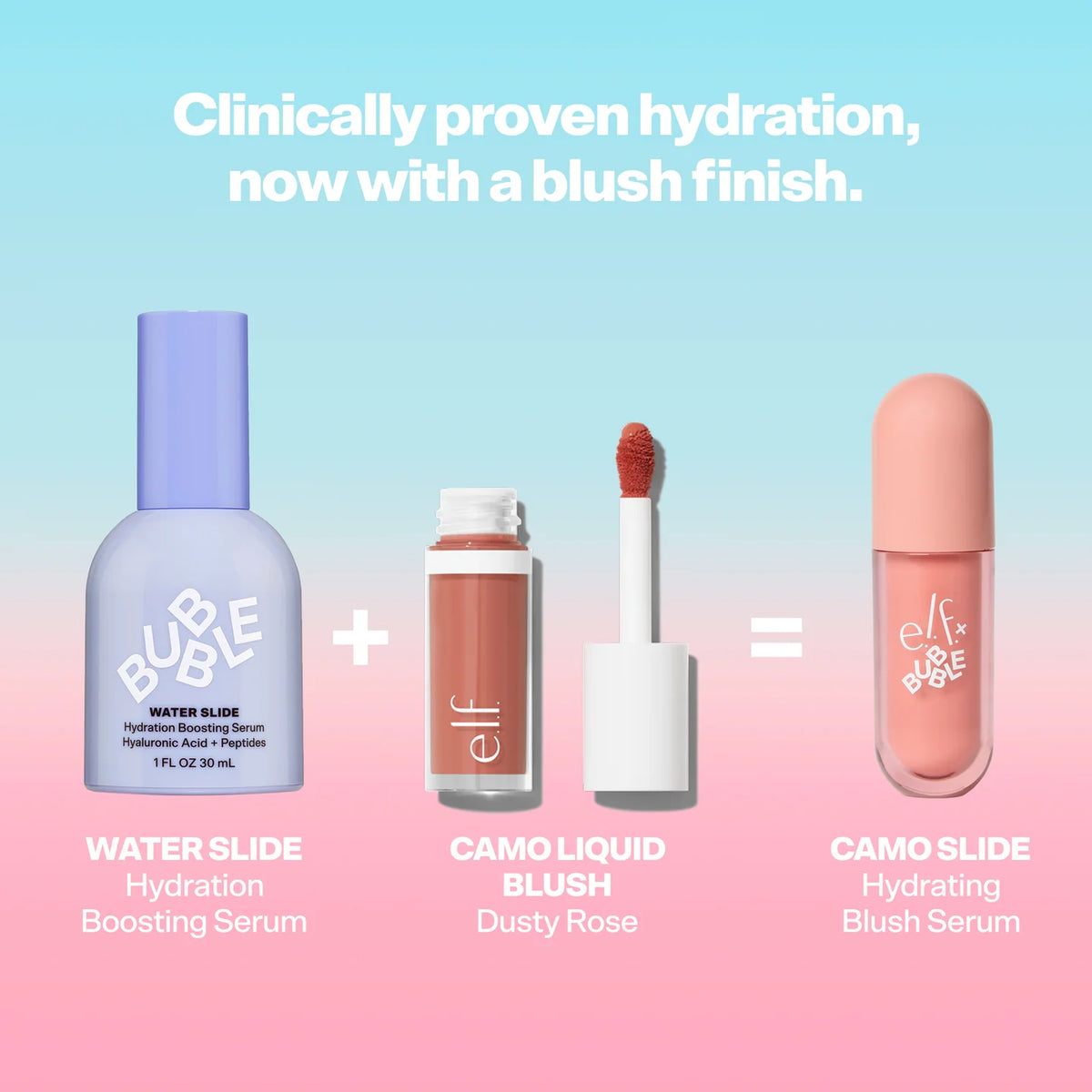 e.l.f. x Bubble Camo Slide Hydrating Blush Serum