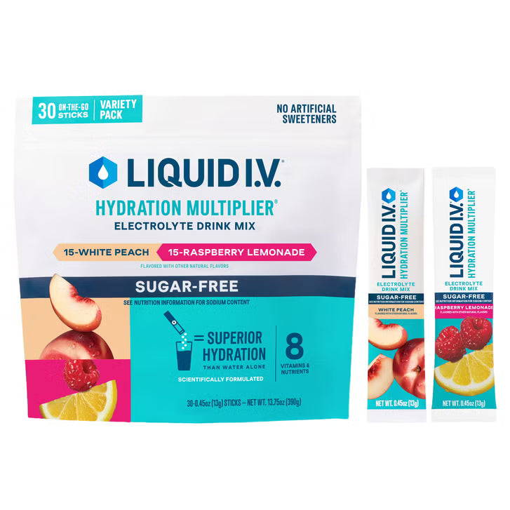 Liquid I.V. Hydration Multiplier, 30 Individual Serving Stick Packs in Resealable Pouch