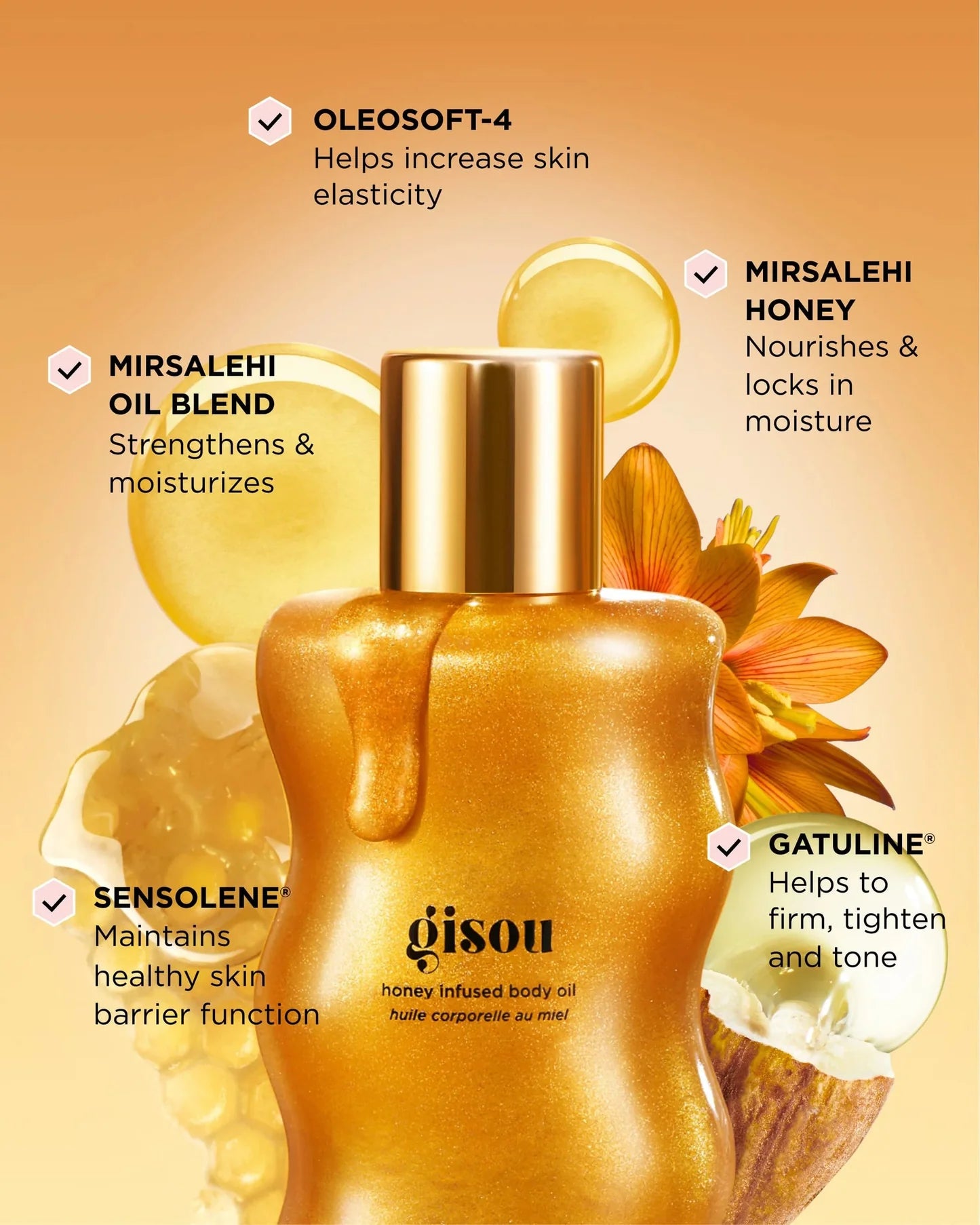 Gisou Honey Infused body oil