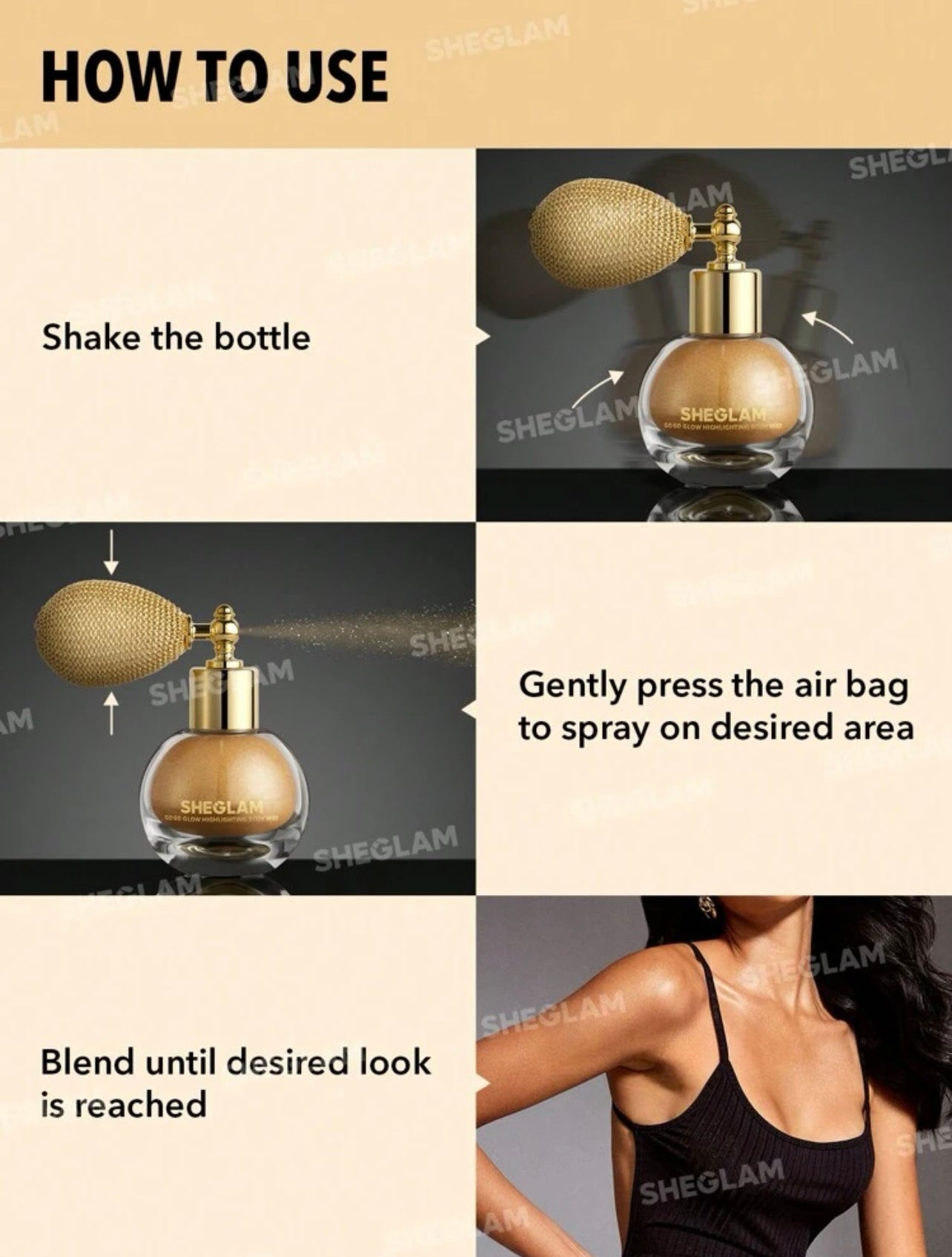 Sheglam Go Go Glow Highlighting body mist