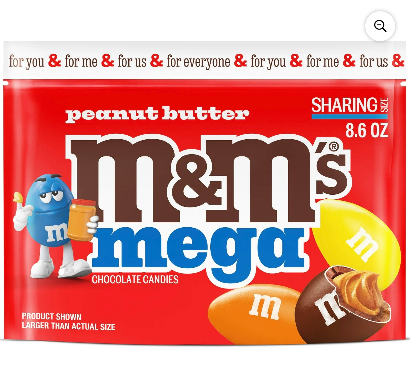M&M Peanut Butter Mega 8.6 oz