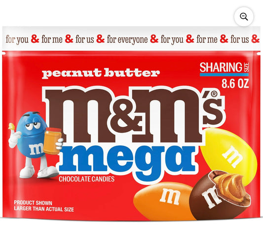 M&M Peanut Butter Mega 8.6 oz