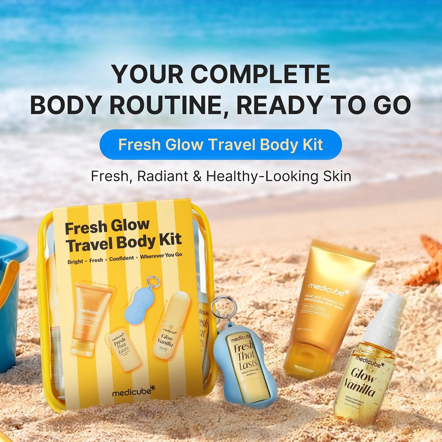 medicube Fresh Glow Body Kit | Travel-Ready Hair & Body Set