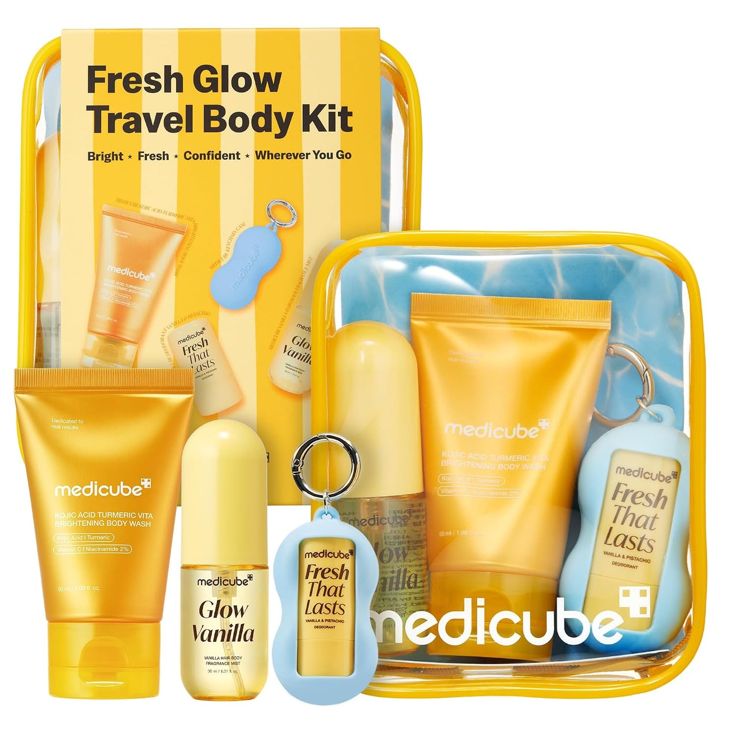 medicube Fresh Glow Body Kit | Travel-Ready Hair & Body Set