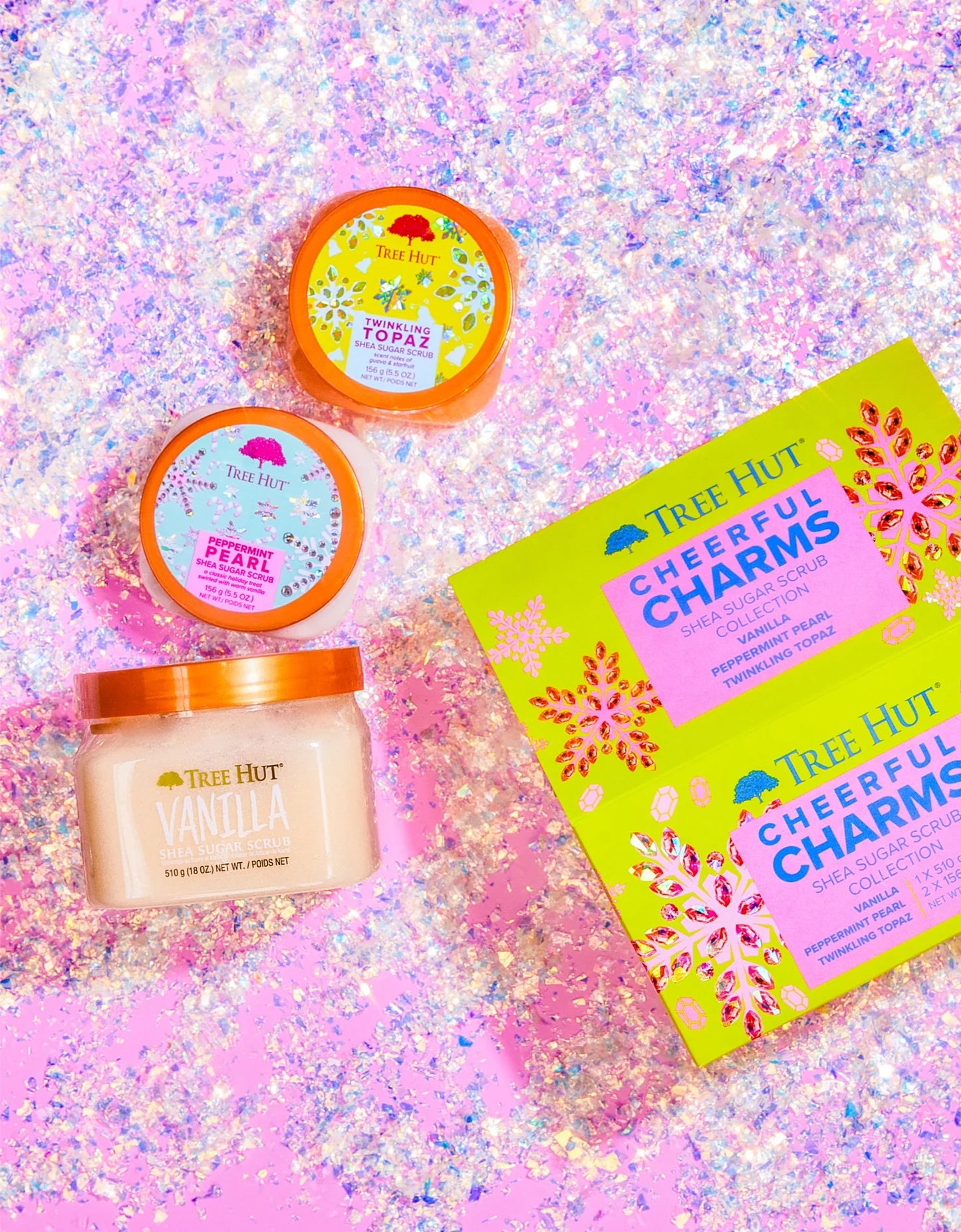 Tree Hut Cheerfull charms scrub trío