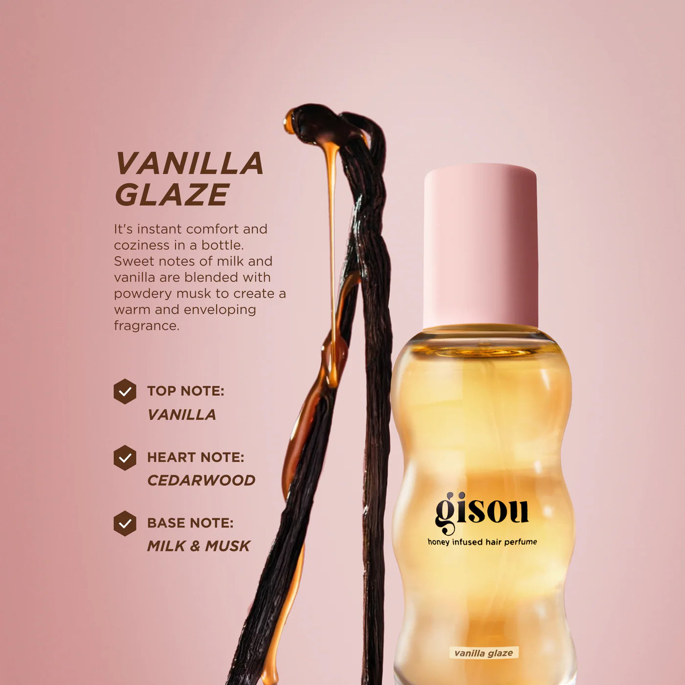 Gisou mini perfume para el cabello (Vanilla Glaze