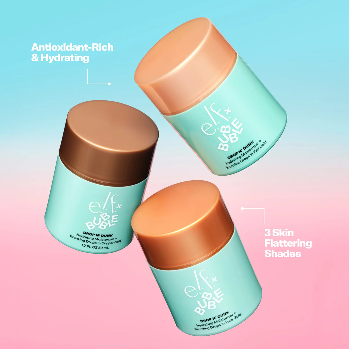 e.l.f. x Bubble Drop N’ Dunk Bronzing Drops + Slam Dunk Hydrating Moisturizer