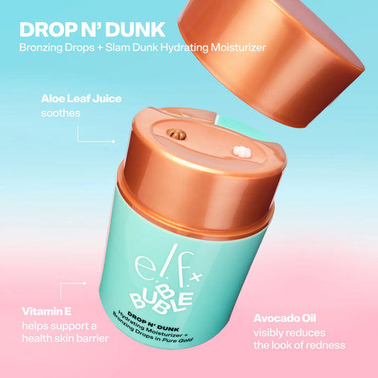 e.l.f. x Bubble Drop N’ Dunk Bronzing Drops + Slam Dunk Hydrating Moisturizer