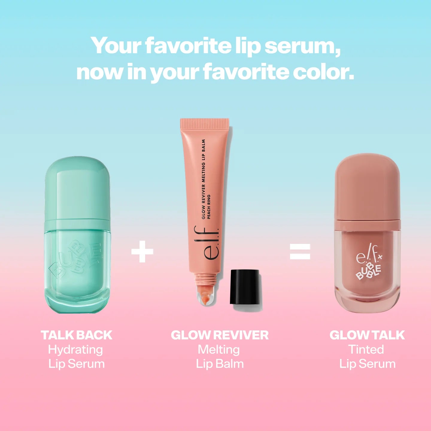 e.l.f. x Bubble Glow Talk Tinted Lip Serum
