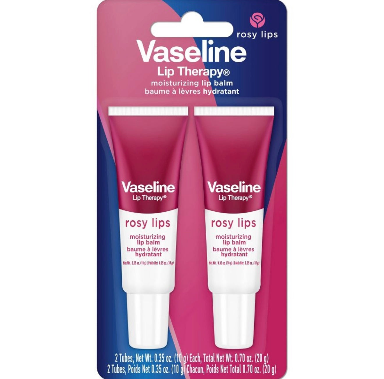 Vaseline Rosy Tinted Líp Balm x2