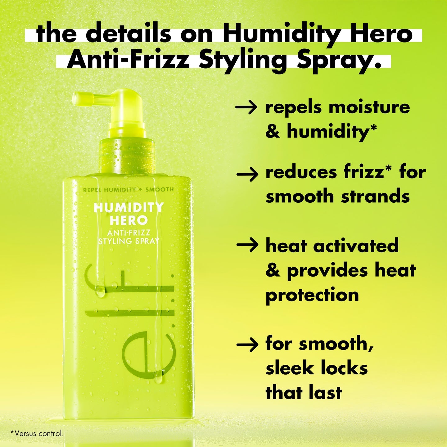 e.l.f .Humidity Hero Anti-Frizz Styling Spray