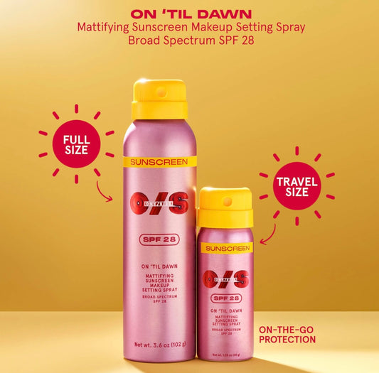 One Size On ‘Til Dawn Mattifying Sunscreen Setting Spray SPF 28
