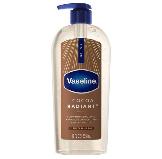 Vaseline Body Gel Oil Cocoa Radient Pump - 12 oz