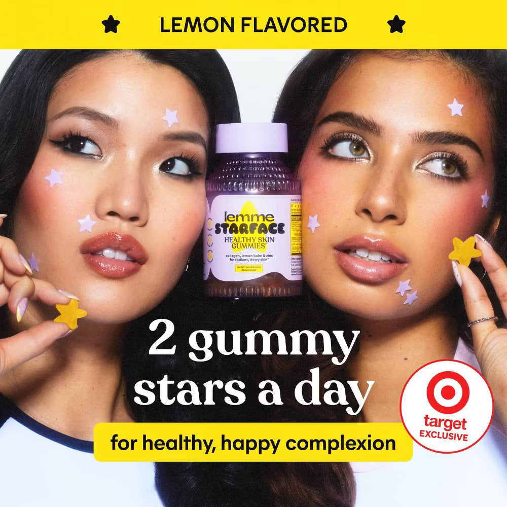 Lemme x Starface Healthy Skin Gummies - Lemon Flavored - 60ct