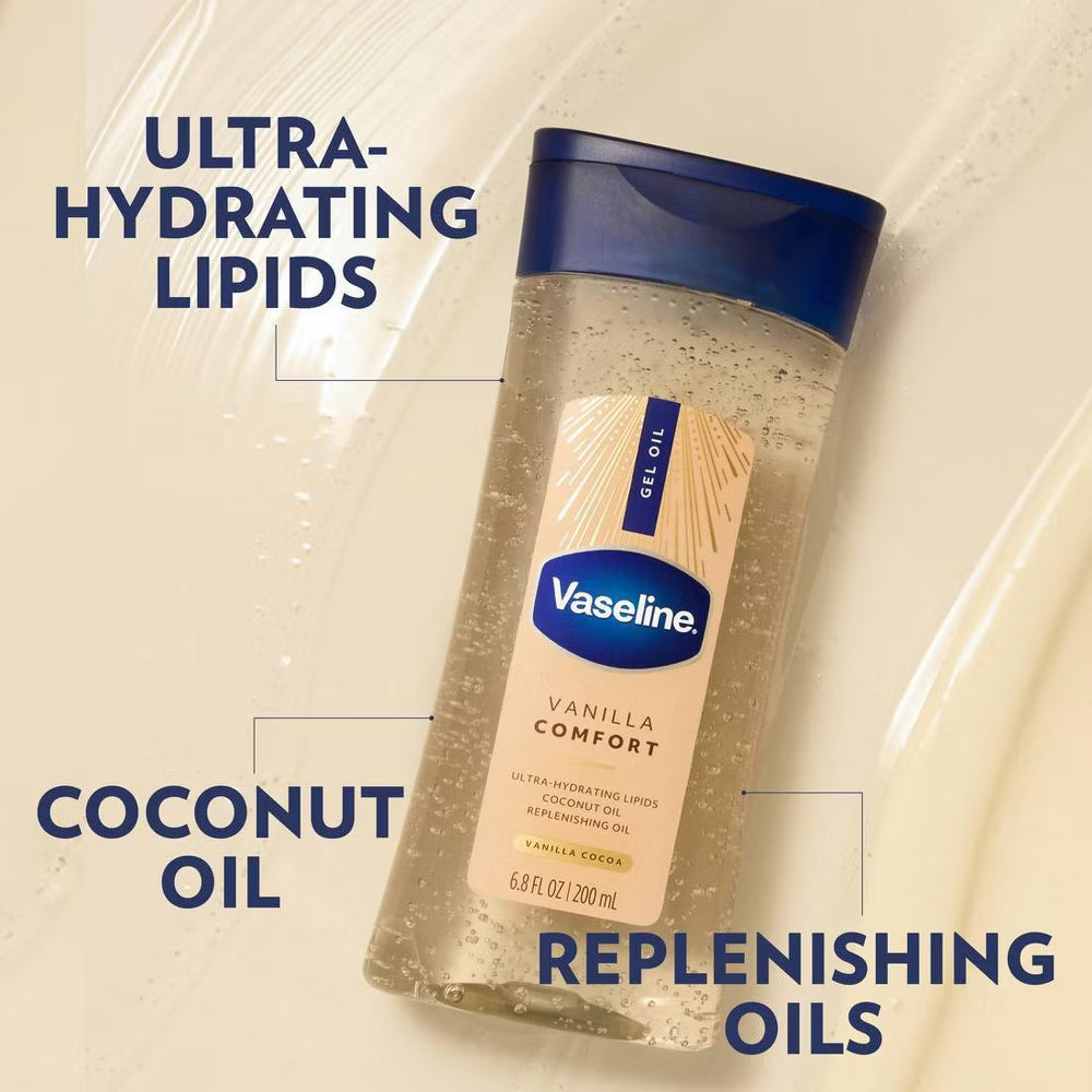 Vaseline Comfort Moisturizing Gel Body Oil Vanilla - 6.8 fl oz