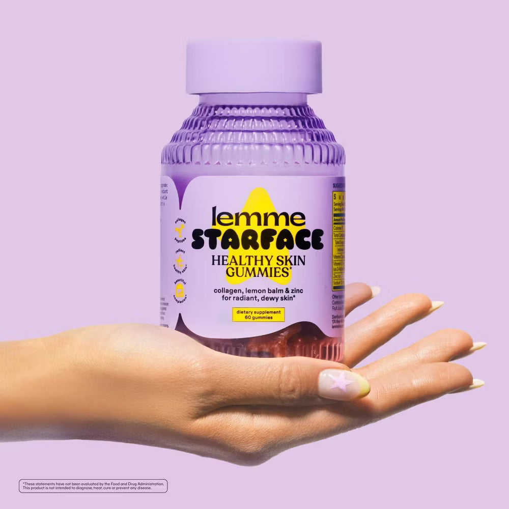 Lemme x Starface Healthy Skin Gummies - Lemon Flavored - 60ct