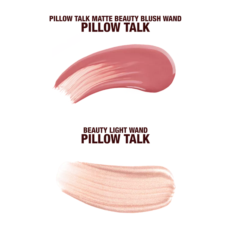 Charlotte Tilbrry Mini Pillow Talk Blush And Glow Beauty Highlighter Wand Set