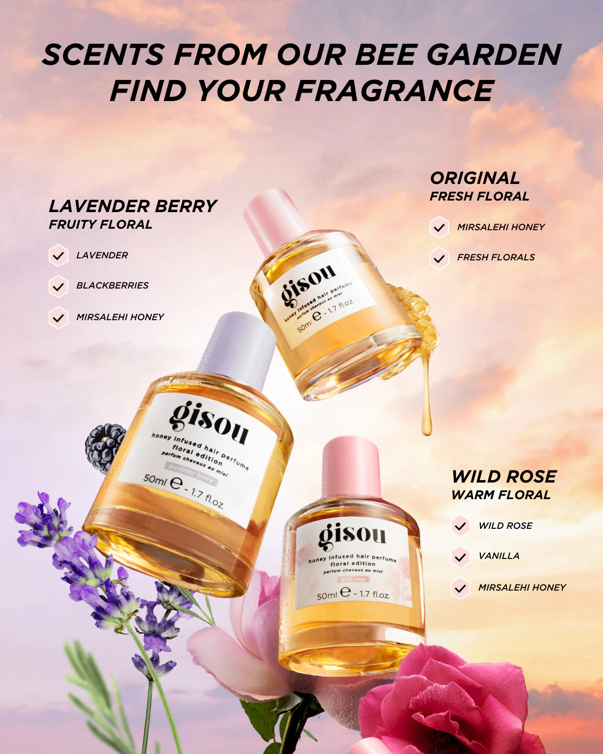Gisou mini perfume para el cabello