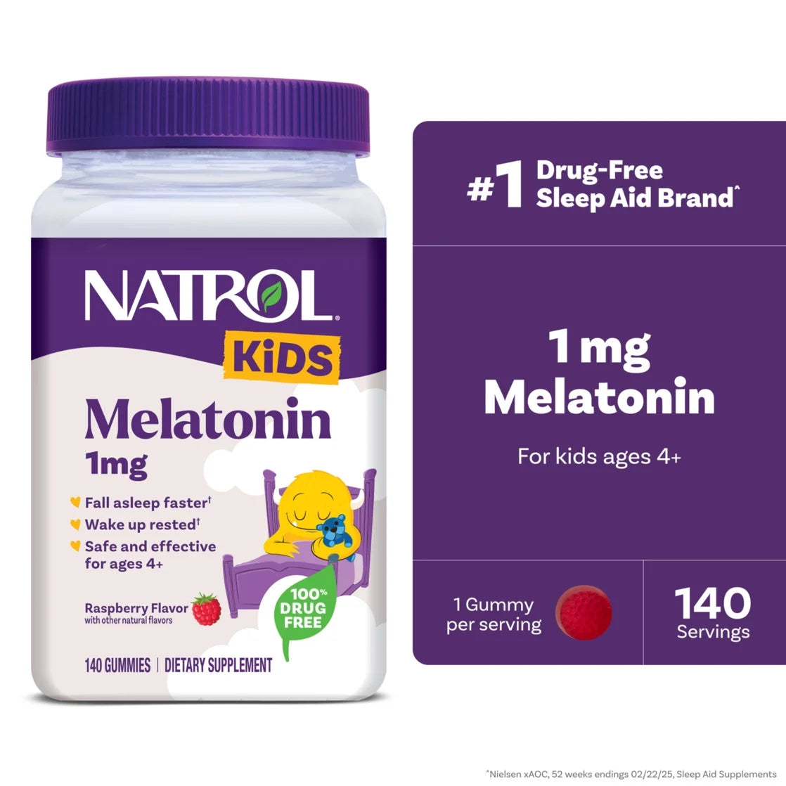 Natrol Melatonina Kids 1mg 140 gomitas