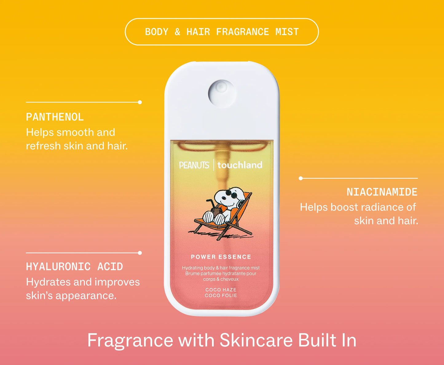 PEANUTS® X TOUCHLAND COCO HAZE BODY MIST LIMITED EDITION