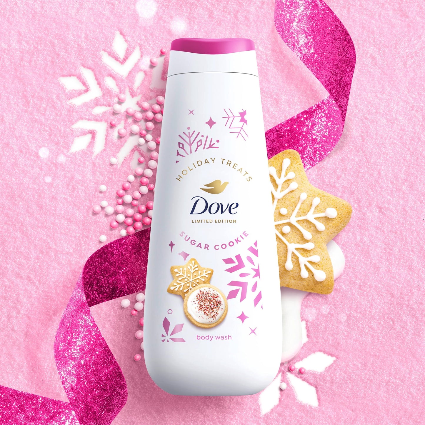 Dove Limited Edition Holiday Treats Body Wash  Sugar Cookie Sprinkle ,20fl oz