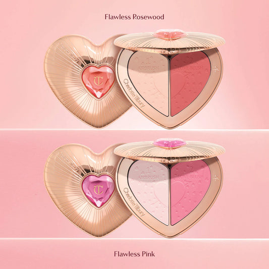 Charlotte Tilbury  Pillow Talk Beauty Soulmates Airbrush Flawless Finish Brightening and Blush Powder Palette