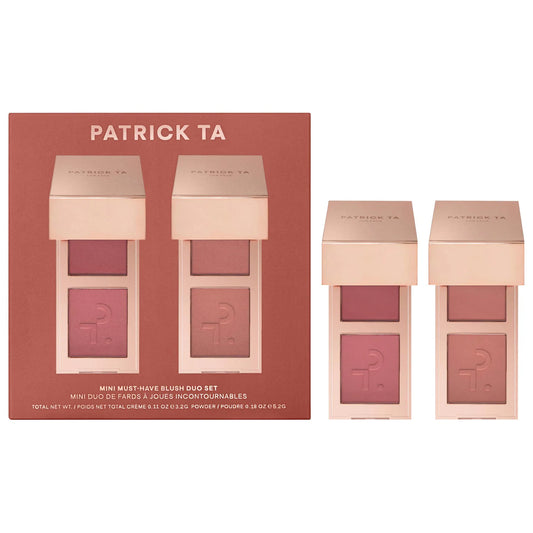 PATRICK TA  Mini Must-Have Major Headlines Double-Take Crème & Powder Blush Duo Set