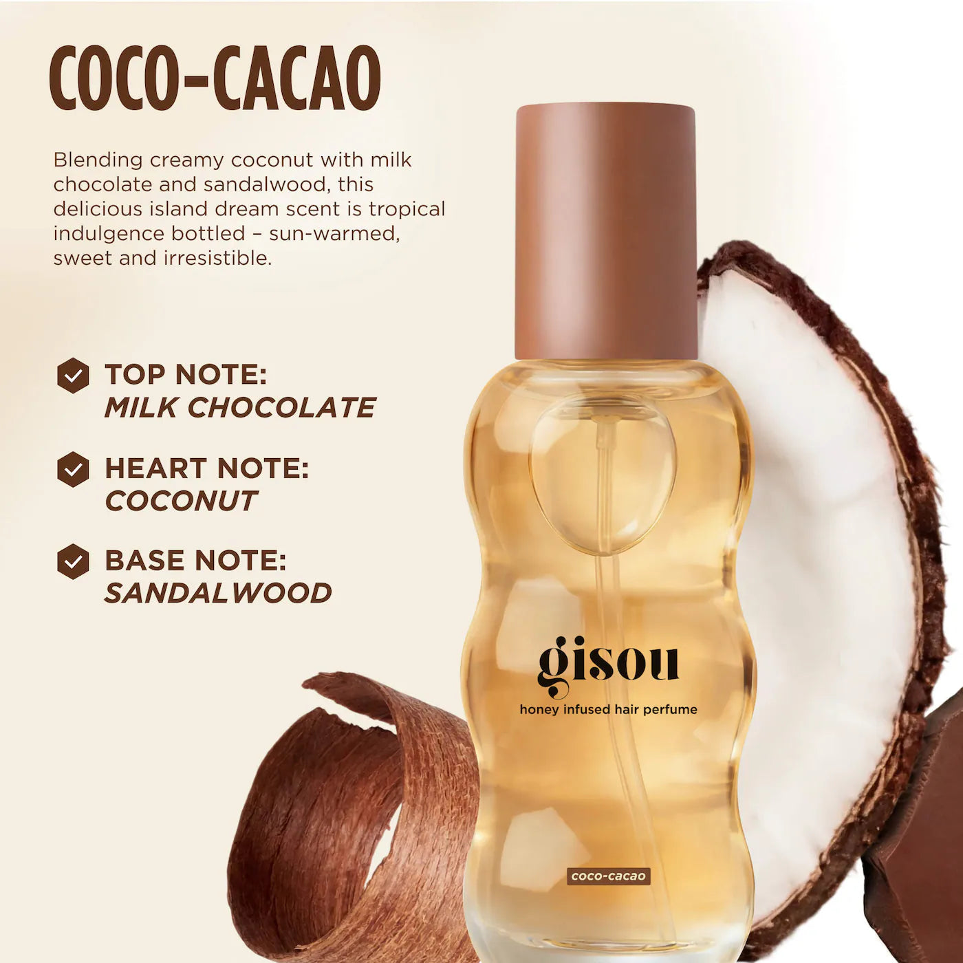 Gisou Mini Honey Infused Coco-Cacao Hair Perfume Edition Limitada