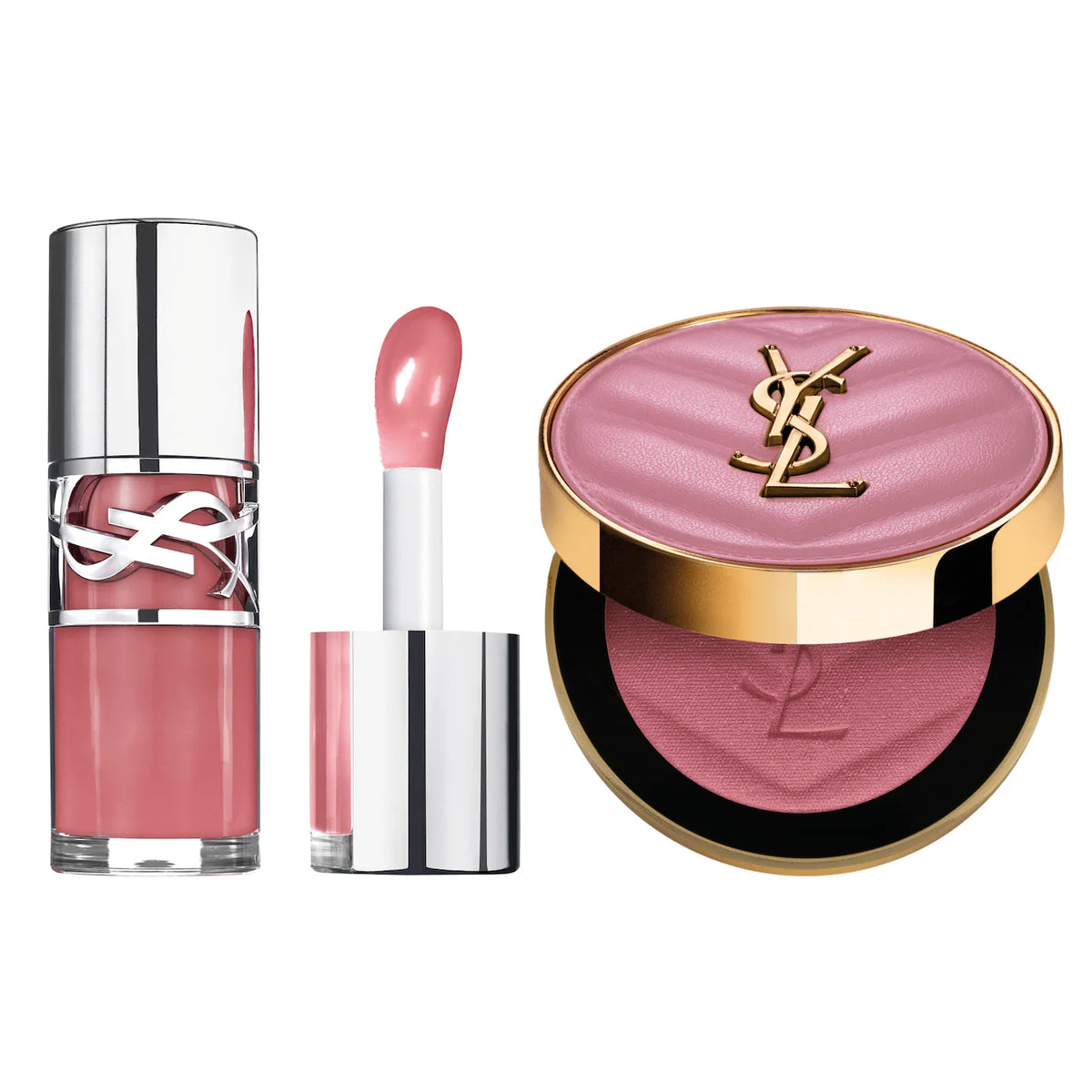 YSL Iconic Pink Lip Gloss & Blush Gift Se