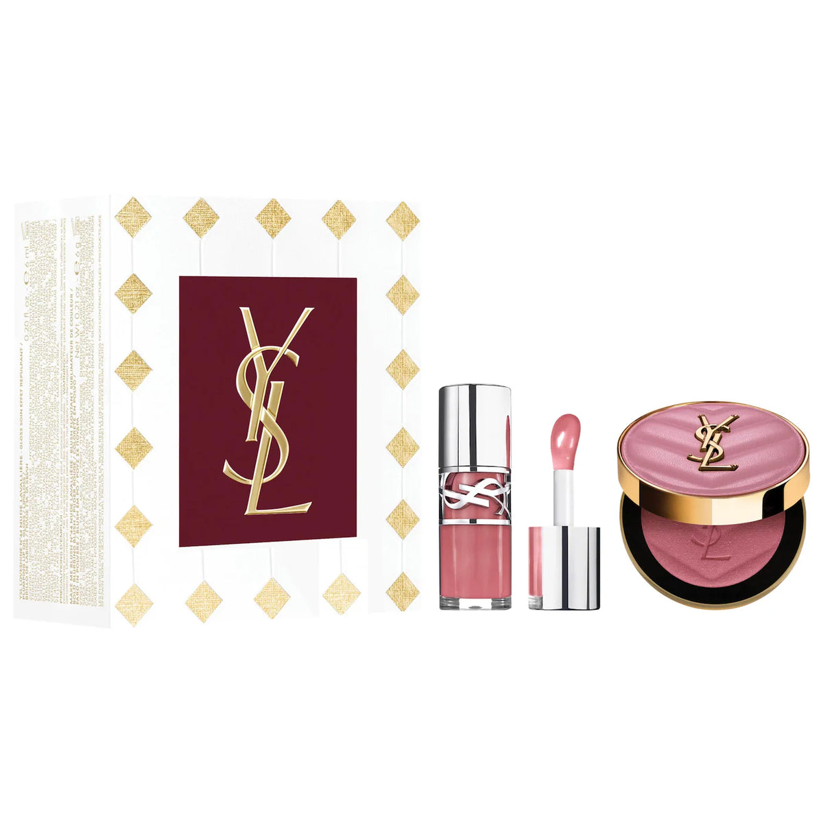 YSL Iconic Pink Lip Gloss & Blush Gift Se
