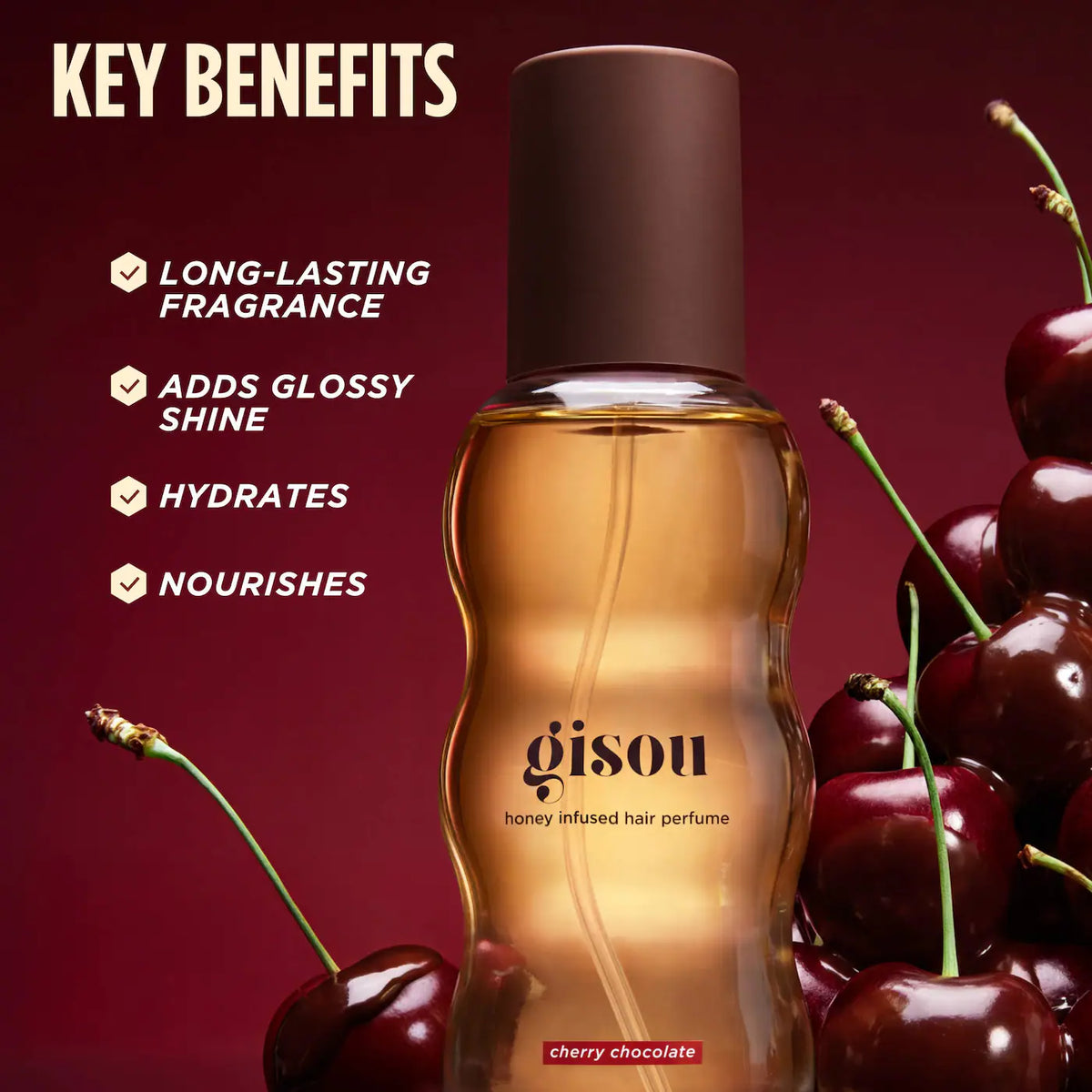 Gisou Mini Cherry Chocolate Honey Infused Hair Perfume